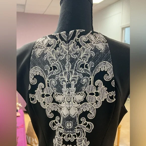 Donna Morgan Lace Black & White Dress - Picture 4 of 8